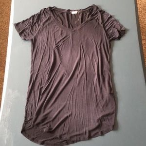 Blue long v neck T-shirt